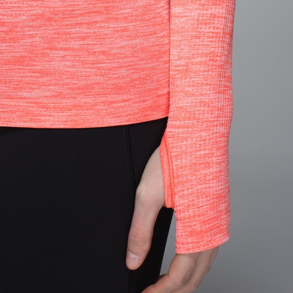 Lululemon Run: Swiftly Tech Long Sleeve Crew Space Dye Heathered Atomic Red | 4 - Picture 7 of 12